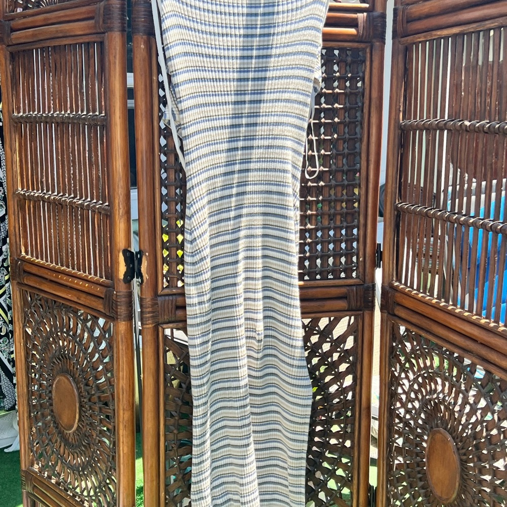Abercrombie & Fitch Blue and White Maxi Dress